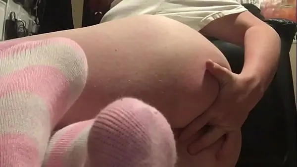 Big Chubby twink in pink socks fingers himself warm Videos
