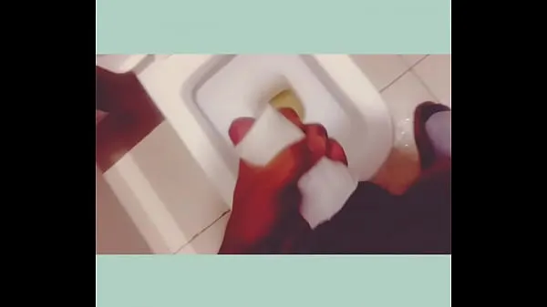 Big Gay indian boy masturbating in office rest room using toilet paper holder warm Videos
