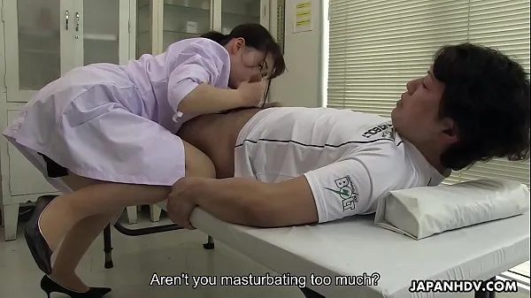 Veliki Japanese nurse, Sayaka Aishiro sucks dick while at work, uncensored topli videoposnetki