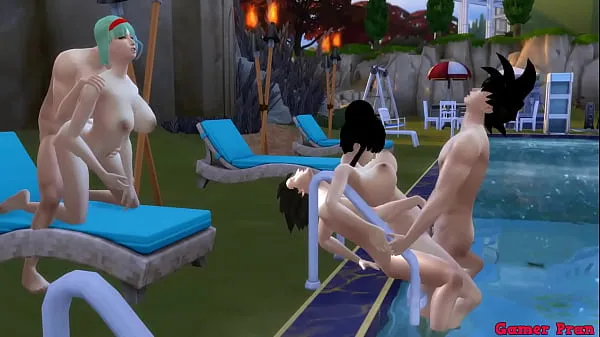 Grandes Milk Madre y Esposa Epi 4 Orgia en la Piscina Bulma y Chichi Hermosas Esposas Comparten sus Hijos y hacen una Orgia la Follan por el Culo Como Unas Perras Hentaivídeos cálidos