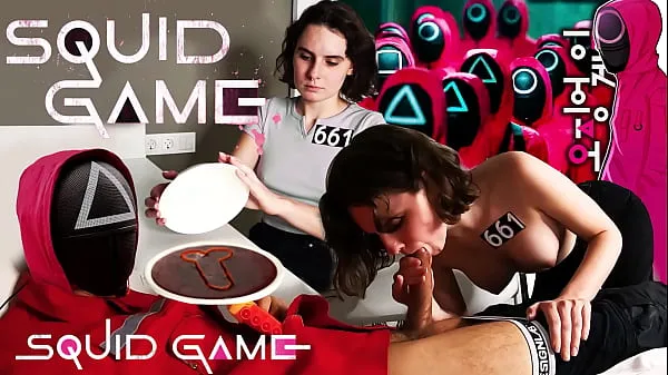 Grandi SQUID GAME in una sfida di caramelle Dalgona - non ha tagliato il cazzo dallo zucchero e succhiato un grosso cazzo - Darcy Darkvideo calorosi