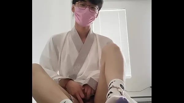 Big cute asian hanfu femboy twink socks tease you and huge load cum traditional chinese clothes warm Videos