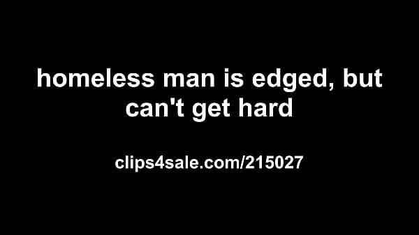 Veľké homeless man is edged, but can't get hard teplé videá