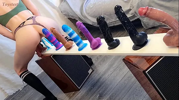 Big Choosing the Best of the Best! Doing a New Challenge Different Dildos Test (with Bright Orgasm at the end Of course warm Videos