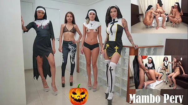 Velká Halloween Perv Nuns squad : 4 perv nuns sex ritual & reverse gangbang (Anal, nuns, blasphemy, 1guy on 4 girls, demon girl, gapes, ATM,ATOGM) OB230 vřelá videa