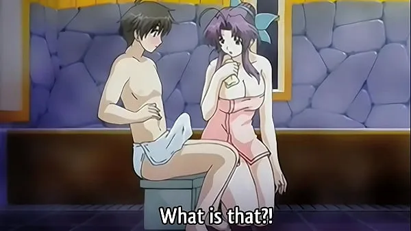 大 Step Mom gives a Bath to her 18yo Step Son - Hentai Uncensored [Subtitled 温暖的视频