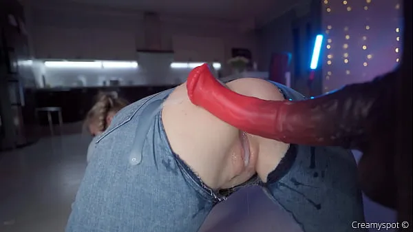 Big Big Ass Teen in Ripped Jeans Gets Multiply Loads from Northosaur Dildo warm Videos