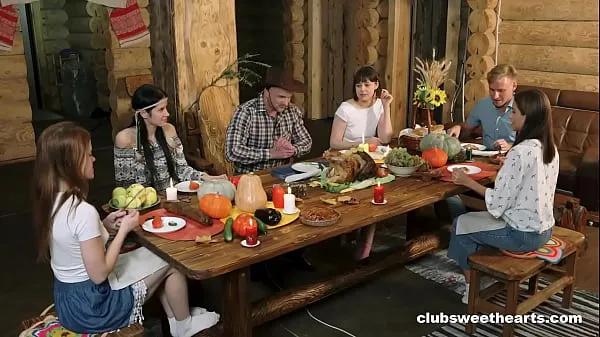 Big Thanksgiving Dinner turns into Fucking Fiesta by ClubSweethearts warm Videos