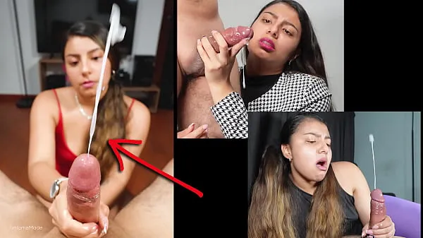 مقاطع فيديو رائعة Huge cumshot compilation - So much cum! What does he eat رائعة